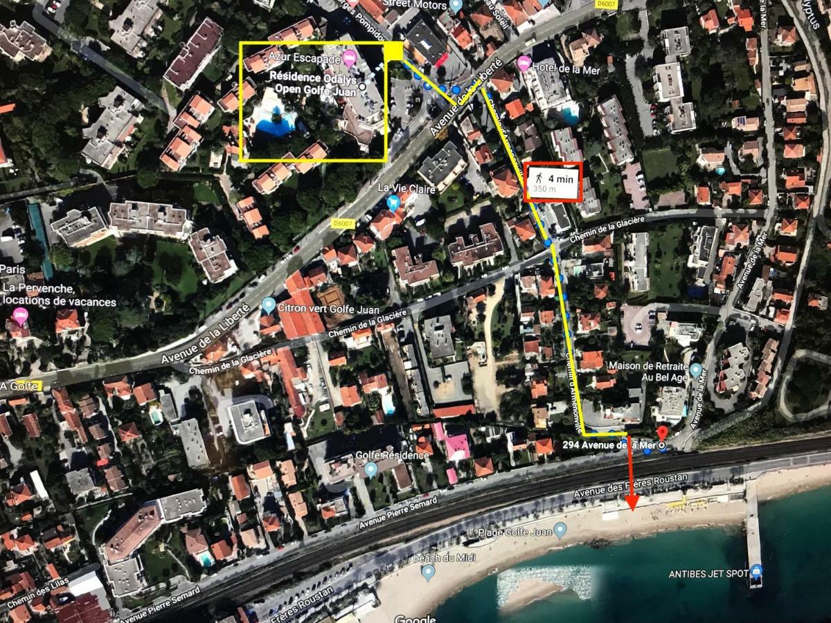 Appartement T2 De Standing Au Pied Des Plages Golfe-Juan Exterior photo